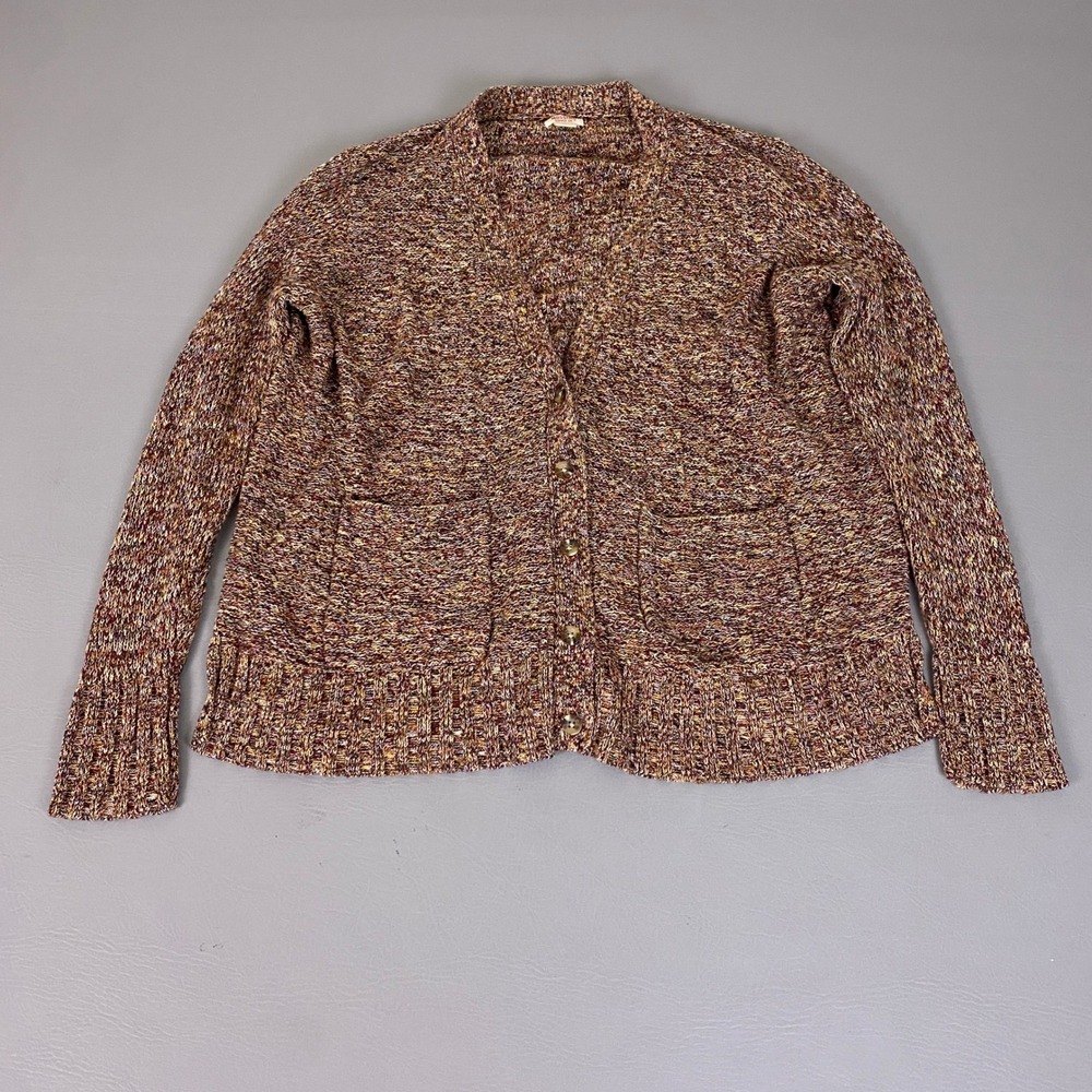 Mossimo Supply Co Cardigan Women's Size XL Marled Multicolor Knit Sweater V-Neck